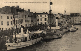 N°98468 -cpa St Martin De Ré -embarquement De Forçats Pour La Guyanne- - Bagne & Bagnards