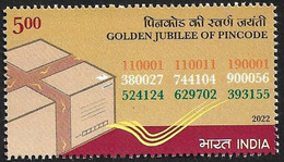 India New 2022 ** Golden Jubilee Of PIN Code ,ZIP Code, Pincode ,Number MNH (**) Inde Indien - Nuevos