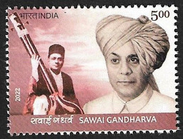 India New *** 2022 Sawai Gandharva , Music , Song, Musician ,Musical Instrument , Sitar MNH (**) Inde Indien - Neufs