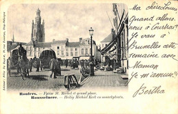 Roeselaere -Roulers - Eglise St Michel Et Grand'place (Félix De Ruyter Animatie 1901) - Roeselare