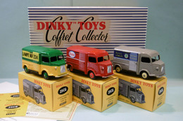 Dinky Toys / Atlas - COFFRET 3 Fourgons Citroën 1200kg H SNCF + ESSO + MAZDA Réf. 25 CS BO 1/43 - Dinky