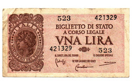 Italia - 1 Lira 1944 Luogotenenza     ---- - Italia – 1 Lira
