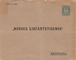 NORWEGEN - ENVELOPE NORGES SJÖFARTSTIDENDE KRISTIANIA / 4-21 - Enteros Postales