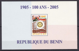 BENIN 2005 MICHEL BL 60 BLOC BLOCK SOUVENIR SHEET - ROTARY INTERNATIONAL CENTENARY CENTENAIRE ANNIVERSARY - MNH - Bénin – Dahomey (1960-...)