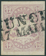 BAYERN 18 O, 1867, 12 Kr. Hellbraunviolett, Kabinett, Mi. 130.- - Altri & Non Classificati