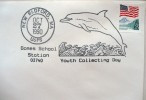 ETATS UNIS Dauphins, Dauphin, Mammifères Marins. OBLITERATION Temporaire,  27 Octobre 1990  (New Bedford) - Dolphins