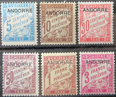 LP3844/373 - 1931/1932 - ANDORRE FR. - TIMBRES TAXE - N°1-2-3-4-6-8 NEUFS**/*(N°6 Et 8) - Neufs