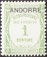 LP3844/374 - 1931/1932 - ANDORRE FR. - TIMBRE TAXE - N°9 NEUF** - Neufs