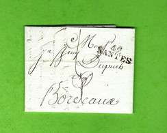 1801 LAC De Nantes Marque Postale  42 NANTES   Par LeVicomte Pour Dupuch Armateur Négociant Bordeaux V.SCANS+HISTORIQUE - 1801-1848: Voorlopers XIX