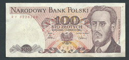 POLOGNE 100 ZLOTYCH 1986   -  RY 8228268  -   Laura 7306 - Polonia