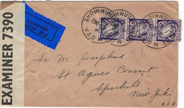 Irland Mota 1941 Armhidhe > Josephus N. Y. - Zensur Examiner 7390 - Cartas & Documentos