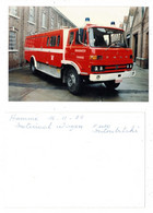 Hamme  FOTO  Brandweer Materiaal Wagen Fuso Mitsubitchi   16/11/1985   BRANDWEER POMPIERS - Hamme