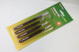 Master Tools - LOT 4 PINCES Tweezers Set Maquette Trumpeter Réf. 09957 Neuf - Farben & Werkzeuge