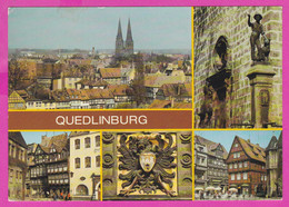 283076 / Germany - Quedlinburg - Burberg Die Stadt Brunnenfigur Blasiikirche Markt Wappen Rathaus Hauser Markt Roland PC - Quedlinburg