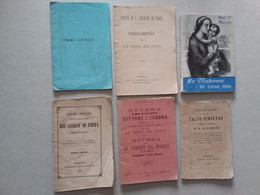 LIBRETTI RELIGIOSI DAL 1886\74\97 AL 1954   6 VOLUMETTI IN OFFERTA  SI VENDONO IN LOTTO - Sammlungen