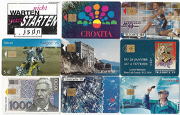 9 Télécartes étrangères à Puce - Lots - Collections