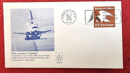 ETATS UNIS Cosmos,  1982 FDC STS-4 "landing Of Columbia" (04 Juillet 1982) - Estados Unidos