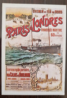 PARIS (75)- Chemin De Fer Du Nord - Paris-Londres .Affiche Publicitaire - Publicités - Paris (10)