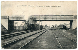 CPA Ecrite En 191.. * RUFFEC Perspective De La GARE Et Du PONT De FER ( Locomotive Vapeur Wagon ) - Ruffec