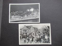 2x Foto AK DDR 1950er Jahre Deutsches Spielzeugmuseum Sonneberg / Thüringen Guliver Liliput Und Thüringer Kirmes - Giochi, Giocattoli