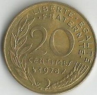 Pièce De Monnaie 20 Centimes Marianne 1978 - 20 Centimes