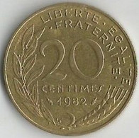 Pièce De Monnaie 20 Centimes Marianne 1982 - 20 Centimes