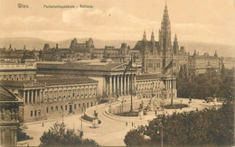 Post Card Austria Wien Parlamensgebaude U. Rathaus - Ringstrasse