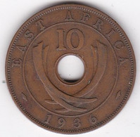 East Africa 10 Cents 1936 , Edward VIII, En Bronze , KM# 24 - Britse Kolonie