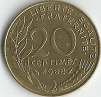 Pièce De Monnaie 20 Centimes Marianne 1988 - 20 Centimes