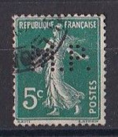 FRANCE  -  Perforés  Y&T  N   137  Perforé MP - Used Stamps