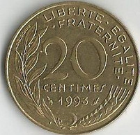 Pièce De Monnaie 20 Centimes Marianne 1993 - 20 Centimes