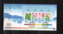 Hong Kong 1988 Hong Kong Trees Block FDC - FDC