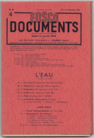 EDSCO DOCUMENTS - L'EAU - Pochette N°4 De Octobre 1953 --support Enseignants- Les Editions Scolaires - Lesekarten