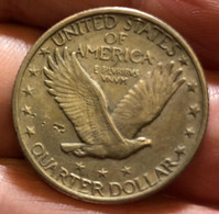 USA U.s.a. 1920 Quarto Di Dollaro Quarter Dollar Km#145 Colpetto Al B. Bb+ E.740 - Non Classés