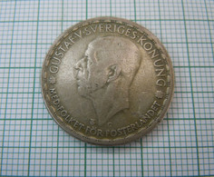 Sweden SVERIGE 1944 Gustaf V Monnaie, Coin, 1 Krona-Head Of King Gustaf V, (400 Silver), Fine See Scans (ds725) - Suède