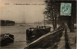 CPA BOULOGNE-sur-SEINE La Seine-Les Quais (413291) - Boulogne Billancourt