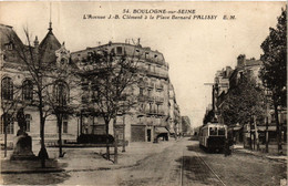 CPA BOULOGNE-sur-SEINE Avenue J. B. Clément A La Place Bernard Palissy (413326) - Boulogne Billancourt