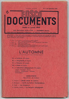 EDSCO DOCUMENTS - L'AUTOMNE- Pochette N°6 Du N°1 Sept 1953 - - Support Enseignants- Les Editions Scolaires - Didactische Kaarten