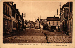 CPA MARSEILLE-en-BEAUVAISIS - Rue Nationale Sur GRANDVILLIERS (423389) - Marseille-en-Beauvaisis