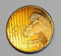 ESSAI 20 Cents - Europ Ceros - 2004 BU EURO PATTERN EURO - Poney Pony / Carnaval Carnival - 20 Euro Cent - Privatentwürfe