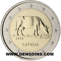 2 Euro LETONIA 2016 SECTOR AGRARIO - VACA - COW - LATVIA - NUEVA - SIN CIRCULAR - NEUF - NEW 2€ - Lettonia