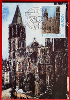 VATICANO VATIKAN VATICAN 1993 EUROPA ARTE CONTEMPORANEA UTRILLO CATHEDRAL ROUEN FRANCE MAXIMUN CARD - Covers & Documents