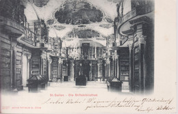 AK: Carte Postale, UPU. St. Gallen - Die Stiftsbibliothek.  ZNr: 82 / Mi: 84 Ziffermuster - Libraries