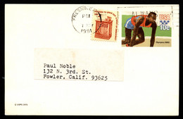UX80 Postal Card Fresno CA - Fowler CA 1981 - 1961-80