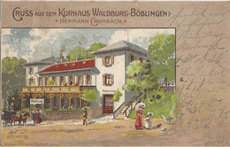 Gruss Aus Dem Kurhaus Waldburg-Böblingen Künstlerkarte K. Fuchs 1900 Selten - Böblingen