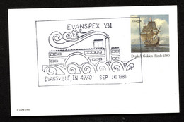 USA UX86 Postal Card EVANSPEX Evansville IN 1981 - 1961-80