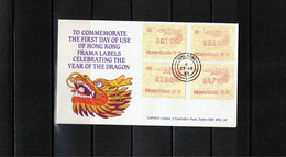 Hong Kong 1988 ATM Frama Labels NR.01 - Year Of The Dragon FDC - FDC