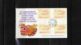 Hong Kong 1988 ATM Frama Labels NR.02 Year Of The Dragon FDC - FDC