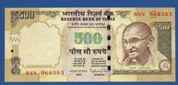 INDIA - P.106l –  500 Rupees 2014 UNC Plate Letter E,  Serie 8NN 968583 - Inde