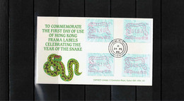 Hong Kong 1989 ATM Frama Labels NR.01 - Year Of The Snake FDC - FDC